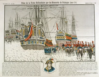 Ergreifung der niederländischen Flotte durch die Truppen von Pichegru, Januar 1795, 19. Jahrhundert