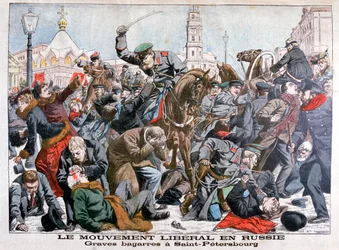Ernsthafte Kämpfe der liberalen Bewegung in Russland, St. Petersburg, 1904