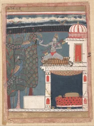 Setmalar Ragini: Folio aus einer Ragamala-Serie, Girlande der musikalischen Modi, ca. 1630-40