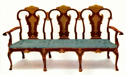 Sofa aus Walnuss und Gesso, 1930