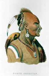 Sewessissing, Häuptling der Iowa-Indianer, Nordamerikanische Prärie-Indianer, 1837