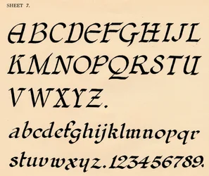 Blatt 7, aus einem Portfolio von Alphabeten