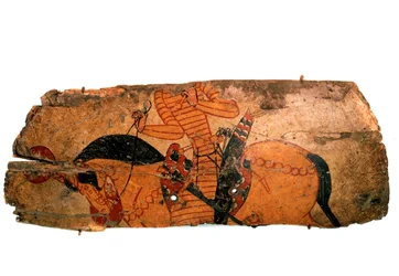 Schild mit einem Reiter (Detail), Ende 7. Anfang 8. Jahrhundert