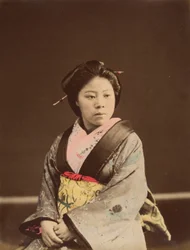 Shin, ein bekanntes Teehausmädchen in Yokohama, 1870er Jahre