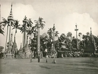 Schreine an der Shwe Dagon Pagode, Rangun
