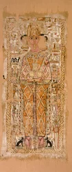Schleier von Nespawtytawy, in Hieroglyphen beschriftet, 2. Jahrhundert