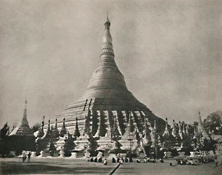 Shwe Dagon Pagode, Rangun, 1900