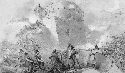 Belagerung von Sewastopol. Nahe dem Eingang der Franzosen in die Stadt, ca. 1850er