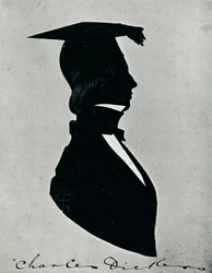 Silhouettenporträt von Charles Dickens, um 1840er Jahre, 1910