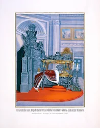 Silberner Sarkophag von Sankt Alexander Newski in der Sankt Alexander Newski Lavra, 1859