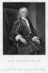 Sir Isaac Newton, englischer Mathematiker, Astronom und Physiker, 19. Jahrhundert
