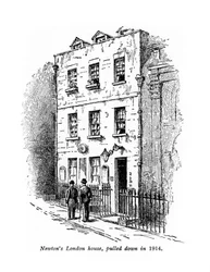 Haus von Sir Isaac Newton, London, 20. Jahrhundert