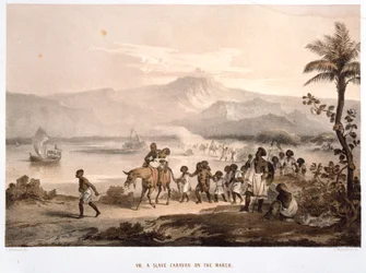 Sklavenkonvoi auf dem Marsch, 1852