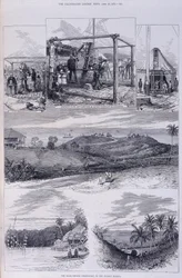 Sonnenfinsternis-Observatorium, Nikobaren, ca. 1875