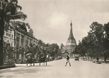 Soolay Pagoda Road, Rangun, 1900