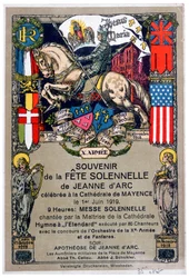 Souvenir eines Festes zu Ehren von Jeanne d