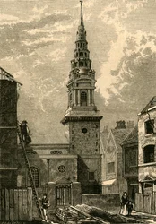 St. Brides Kirche, Fleet Street, 1824, 1897