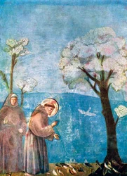 Der heilige Franziskus predigt den Vögeln, 1297-1299, ca. 1900-1920