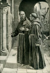 St. Franziskus von Assisi und der junge Mönch kehren von einer Predigttour zurück, 1936