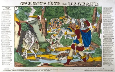 Die heilige Genoveva von Brabant im Wald, 19. Jahrhundert