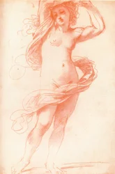 Stehender weiblicher Akt, 17. Jahrhundert, 1925