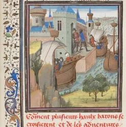 Beginn des Vierten Kreuzzugs. Miniatur aus der Historia von Wilhelm von Tyrus, 1460er Jahre