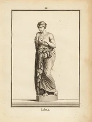 Statue von Leda, ätolische Prinzessin und spätere Königin von Sparta, von Zeus in Form eines Schwans verführt