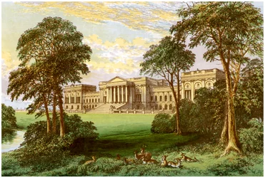Stowe Park, Buckinghamshire, Residenz des Herzogs und Marquis von Buckingham und Chandos, um 1880