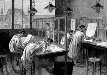 Studenten an der École Centrale des Arts et Manufactures, Paris, 1887