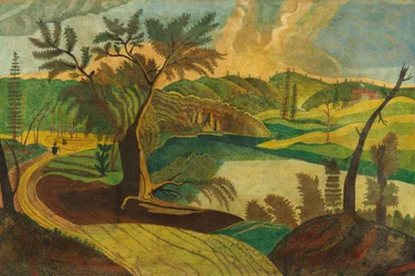 Stilisiertes Landschaftsbild