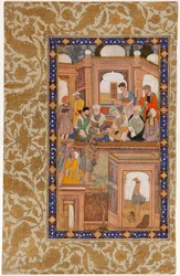 Sufi-Treffen. Miniatur aus Nafahat al-Uns Breaths of Fellowship von Jami