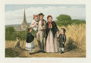 Sonntagmorgen, um 1880