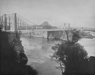 Hänge- und Auslegerbrücken, St. John, New Brunswick, um 1897