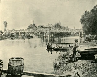 Schwenkbrücke über den Latrobe, 1901
