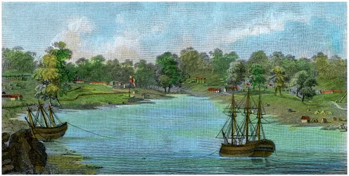 Sydney Cove, New South Wales, Australien, 20. August 1788, ca. 1885