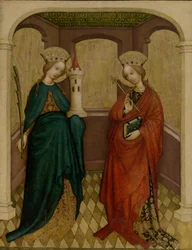 Tafel mit der heiligen Barbara und der heiligen Ursula