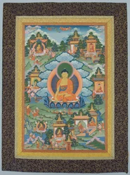 Tangka mit Buddha, 19. Jahrhundert