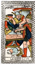 Tarotkarte des Gaukler oder Scharlatan, Pariser Tarot, 1500