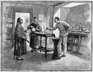 Teeverkostung in China, 1888