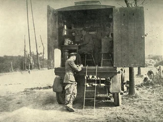 Telefonwagen-Anschluss an die R.A.F. Kite Balloon Section, 1919