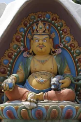 Tempel der Tausend Buddhas. Dashang Kagyu Ling Gemeinde. Gottheit. Dzambala: der Buddha des Reichtums, La Boulaye, Frankreich