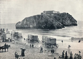 Tenby - St. Catherines Rock und Fort, 1895