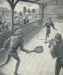 Tennis in den Tagen der Tudors, ca. 1934
