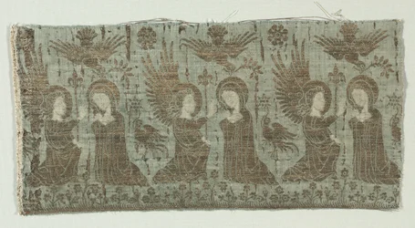 Textilfragment mit der Verkündigung, 1370-1400