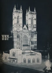 Die Abteikirche St. Peter, Westminster, mit dem temporären Anbau