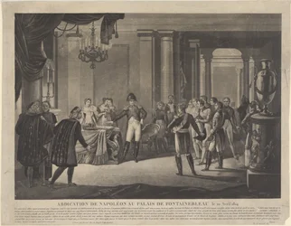 Die Abdankung Napoleons in Fontainebleau, 1814