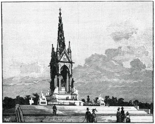 Das Albert Memorial, Kensington, London, 1900