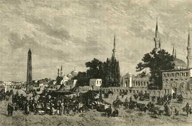 Der At-Meidan - Antikes Hippodrom - Mit der Säule des Theodosius, Konstantinopel