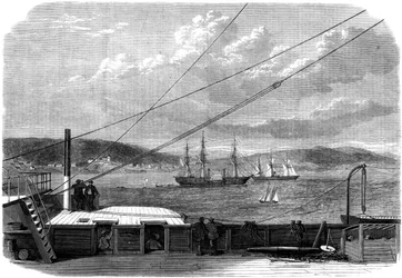 Die Atlantik-Telegraphenexpedition, Content Bay, Neufundland, 1866