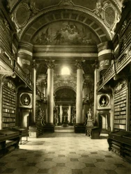 Die Österreichische Nationalbibliothek, Wien, Österreich, um 1935.